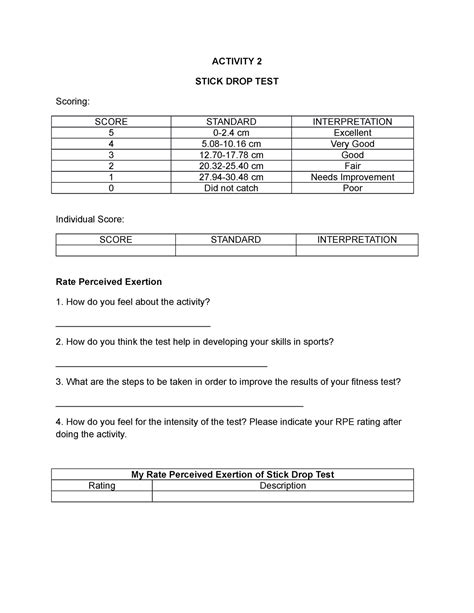 stick drop test scoring